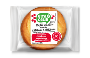 Koláč bezlepkový s náplní krémovou a rybízovou 90g