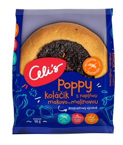 Poppy koláč s náplní makovo-malinovou 90g