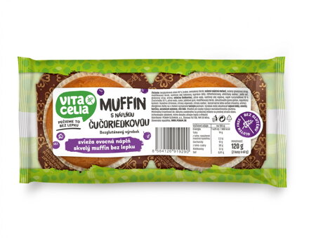 Muffin bezlepkový s náplní  borůvkovou 2ks á 60g