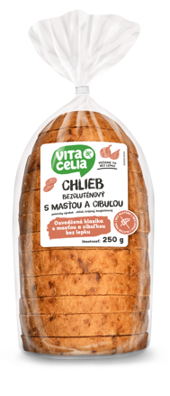 Chlebík bezlepkový se sádlem a cibulí 250 g 