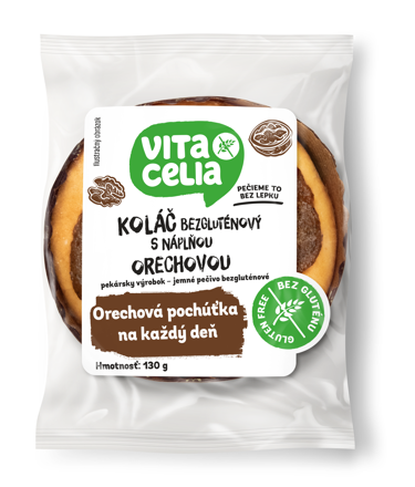 Koláč bezlepkový s náplní ořechovou 130 g 